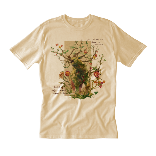 Bloomburrow Elemental Spirit: Beza Printed Graphic T-Shirt in Cream for Magic: The Gathering
