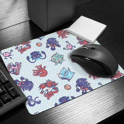 “Charming Creatures” Pattern Mousepad for Dungeons & Dragons Lifestyle