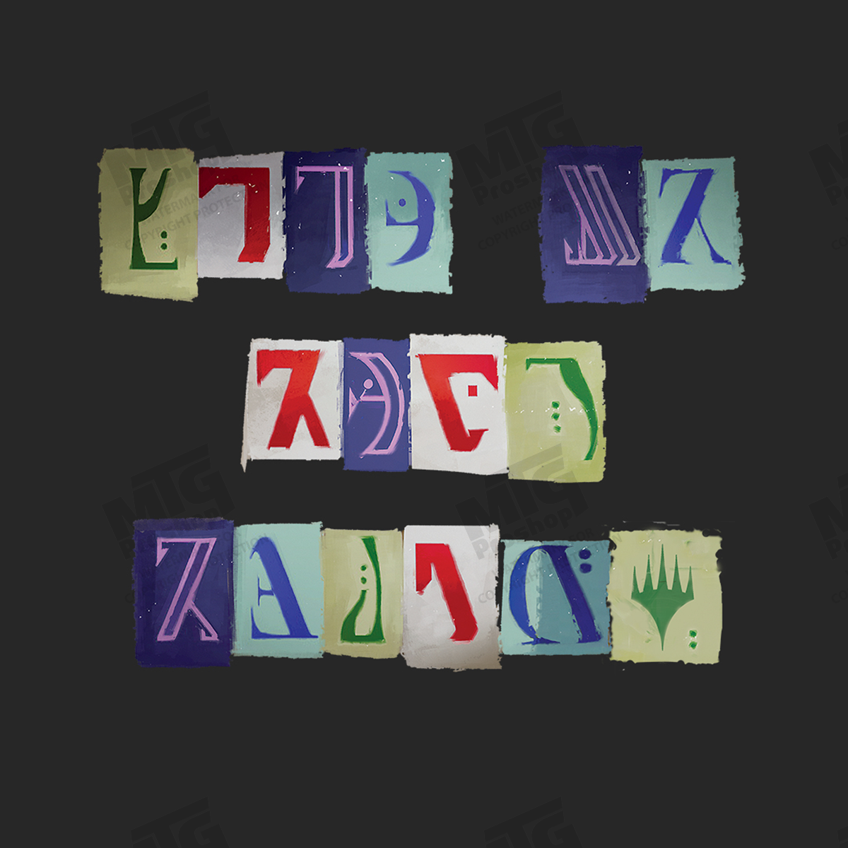 Murders at Karlov Manor Ransom Note T-Shirt for Magic: The Gathering Art