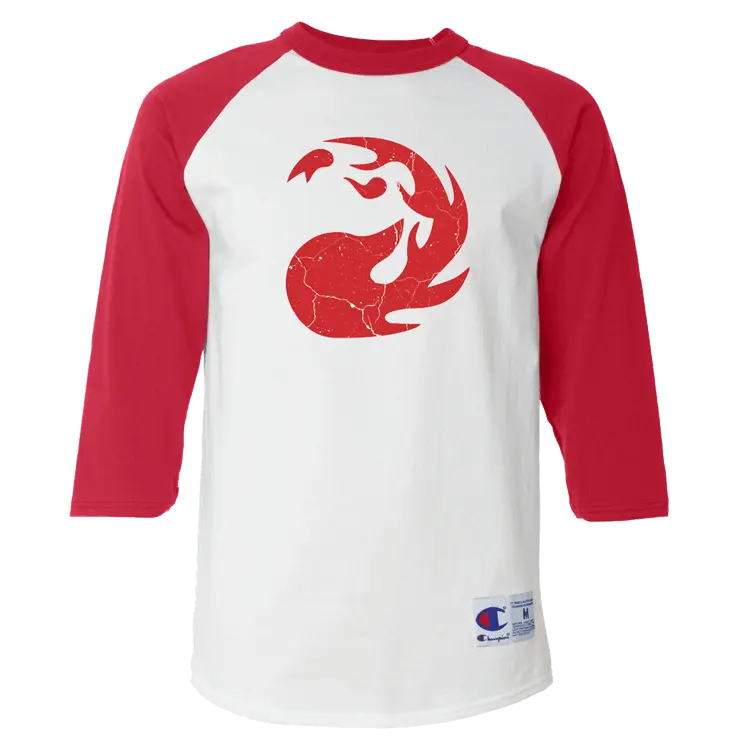 Magic: The Gathering Red Mana Baseball T-Shirt (Raglan)