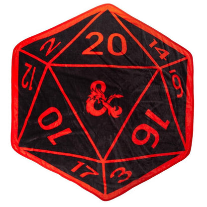 Dungeons & Dragons Black and Red D20 Blanket