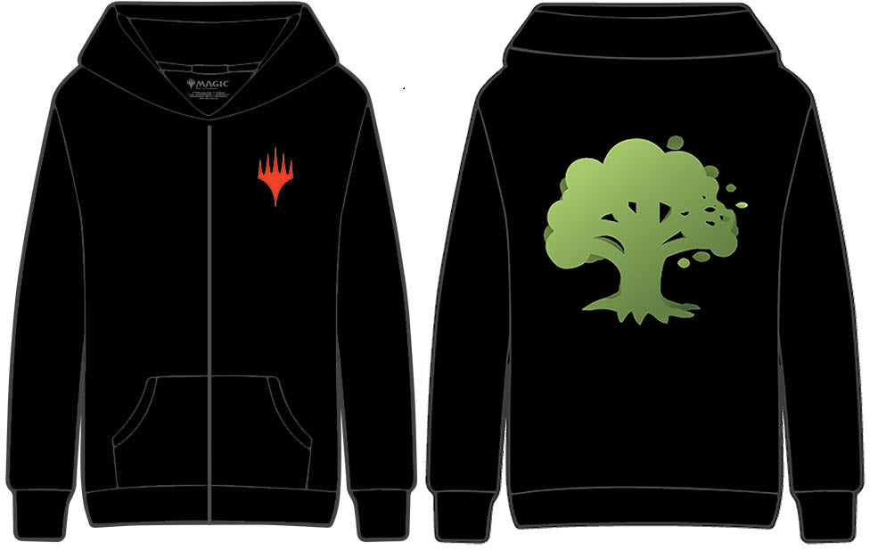 Green Stylized Mana Symbol Light Weight Hoodie for Magic: The Gathering - MTG Pro Shop