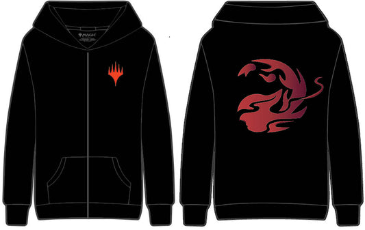 Red Stylized Mana Symbol Light Weight Hoodie for Magic: The Gathering