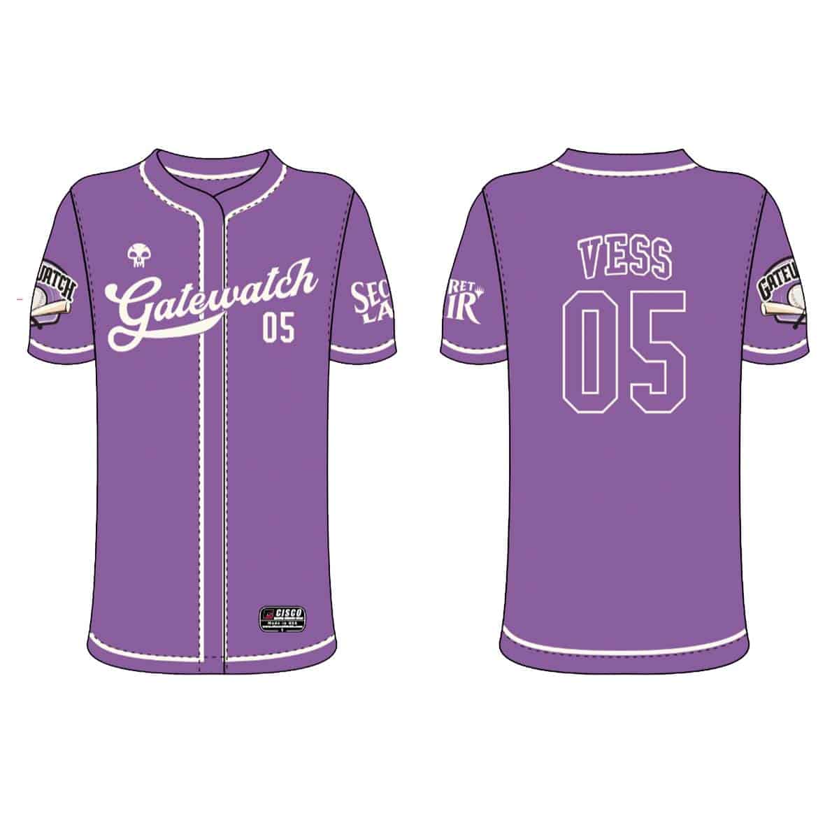 Magic: The Gathering Secret Lair Baseball Jersey - Vess